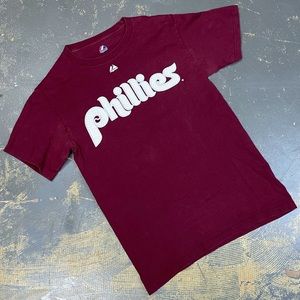 Majestic Cliff Lee Philadelphia Phillies Small MLB Retro Vintage Baseball